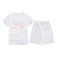 thumbnail image 1 of Swaddling Set Baby Boy Fall Clothes 3-6 Months Children's Short Sleeve Candy Color Comfortable Children's Round Neck T Shirt, 1 of 4