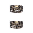 thumbnail image 1 of QualitChoice Bracelet Multi-layers Magnetic Buckle Leather Multi-colored Leopard Print Valentines Day Gifts Bracelets Hand Jewelry Light Brown 2Set, 1 of 6