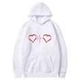 thumbnail image 1 of Birdeem Mode Saint-Valentin Couple Imprimé à Capuche Mode Polaire Poche Chandail Manteau, 1 of 1