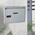 thumbnail image 4 of Rongfmy Locking Wall Mount Mailbox, Mail Boxes Outdoor with Combination Lock, Key Drop, 4 of 9