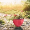 thumbnail image 5 of 3.94 Inch Small Flower Pots Plastic Planters - 3D Textured Outdoor Indoor Garden Pots with Drain Holes - Weather-Resistant Lightweight Plant Containers for Porch Patio Deck Windowsill Decor, 5 of 5