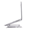 thumbnail image 2 of yeacher Support d'Ordinateur Portable en Aluminium Ajustable avec Rotation à 180°, Coussinets en Silicone Antidérapants, Ventilation Améliorée, Compatible avec Appareils de 15,6 Pouces, Options Argent/noir, 2 of 6