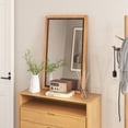 thumbnail image 4 of Gymax Rustic Wood Mirror Rectangular Frame Decor Wall Mounted Mirror w/ Back Board, 4 of 9