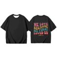 thumbnail image 4 of PMVFHDE Hauts de Mode pour Filles Hauts pour Fille Hauts pour Filles Hauts d'Été de Mode pour Fille T-Shirts Tendance pour Filles T-Shirt Imprimé à Col Rond à Manches Courtes pour Garçons et Filles Noir, 10-11 Ans, 4 of 4
