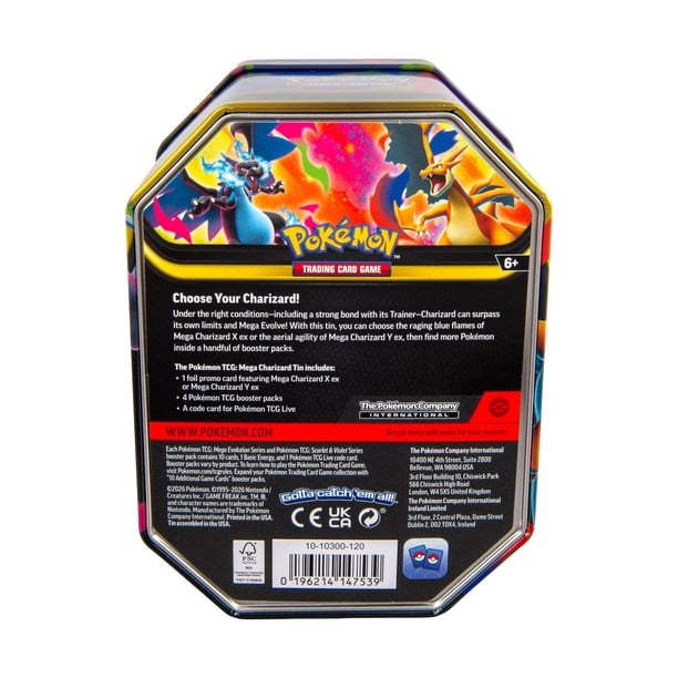 Pokémon TCG: Mega Charizard Tin - Receive 1 at Random! - Walmart.ca