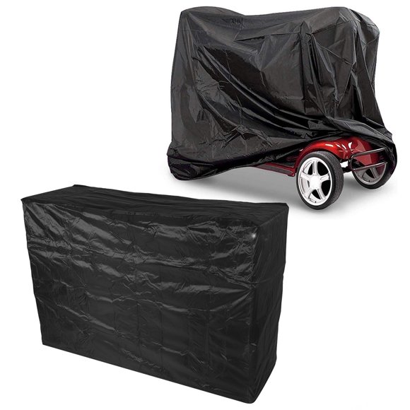Waterproof Outdoor Large Motorcycle Scooter Cover, Anti Dust and UV Cover for All Weather with Storage Bag, Easy to Clean, Suitable for Most Three and Four Wheeled Scooters,
