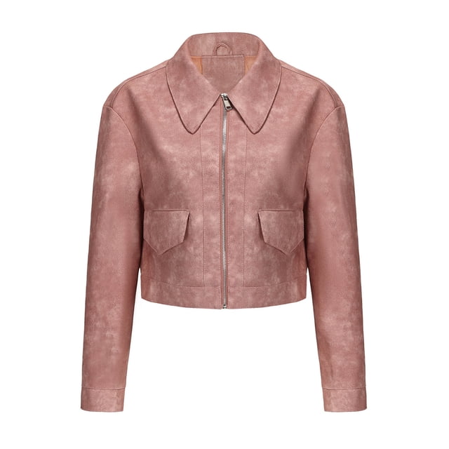 LOVZFMLL Vestes pour Femmes Couleur Unie Courte Mince Veste en Cuir à Manches Longues Veste Décontractée à Manches Longues Veste Décontractée à Capuche