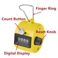 thumbnail image 4 of GOGO 1 Pack Handheld ABS Tally Counter, 4 Digit Manual Mechanical Clicker for Sport Events, Knitting, White, 4 of 7