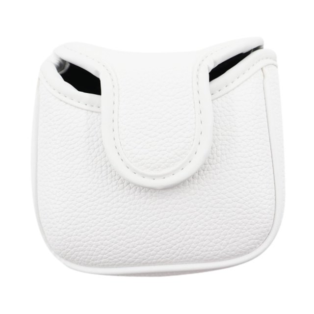 jinwen Couvre-Maillet de Golf pour Putter Accessoires Confortable Compact Couvre-Chef de Club de Golf Blanc