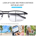 thumbnail image 2 of YOPTOP Progressive Multifocus Reading Glasses Blue Light Blocking Photochromic Sunglasses Computer Readers for Women Men Eyewear Lightweight Magnification Presbyopia Eyeglasses,+1.00, 2 of 8