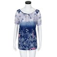thumbnail image 4 of Hauts pour Femmes Été Femmes Manches Courtes Col en V Dentelle Imprimée Hauts en Dentelle T-Shirt Ample Blouse Hauts Blouses en Polyester pour Femmes en Liquidation, 4 of 8