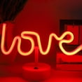 thumbnail image 4 of TopLLC Décoration Maison, Décoration de Chambre, Décoration Murale LED en Forme de Saint-Valentin Lumière Colorée USB Base Ronde Néon Modélisation Artificielle, 4 of 6