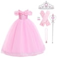 thumbnail image 1 of Cendrillon Robe de Princesse Papillon pour Filles Costume de Luxe Noël Halloween Mascarade, 1 of 6