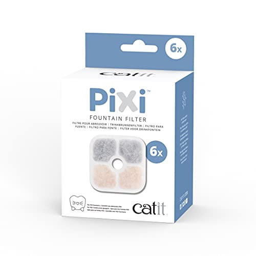 Catit PIXI Filtres à Cartouche pour Abreuvoirs pour Animaux de Compagnie, Lot de 6