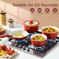 thumbnail image 3 of GIPP 11pcs Cookware Sets, Pots and Pans Set Non Stick with Removable Handle, Oven & Dishwasher Safe,Induction Cookware, Kitchen Cooking Set for RV Trips and Camping,Red, 3 of 9