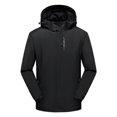 thumbnail image 1 of IROINNID Manteau Extérieur pour Homme en Solde Confortable de Randonnée Coupe-Vent Imperméable à Capuche Manteau à Manches Longues Manteau à Capuche et Vestes, Noir, 1 of 3