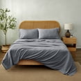 thumbnail image 3 of Mainstays Washed Ultra Soft Microfiber Bed Sheet Set, Queen, Soothing Grey, 4 Piece, 3 of 11