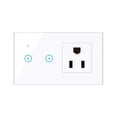 thumbnail image 1 of 95- Smart Wall Outlet with 2 Gang Touch Switch Smart Life APP Remote Control, Voice Control, Touch Control Compatible with Assistant Smart Switch Outlet Standard, 1 of 7