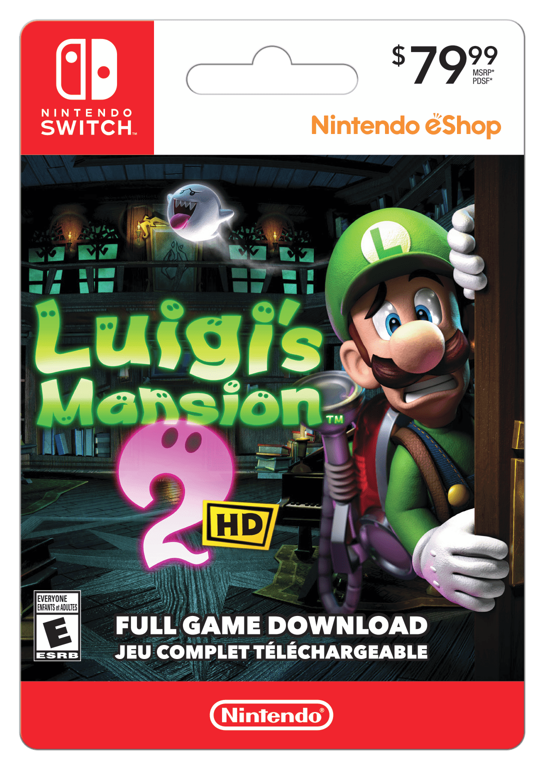 Nintendo Switch Luigis Mansion 2 HD 79.99 (Digital Code)