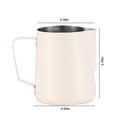 thumbnail image 3 of Dvkptbk Milk Frother Cup Milk Frother - Milk Frother Cup with Clear Graduation - 304 Stainless Steel Cappuccino Maker Accessories- Milk Carafe Cup with Insulated Handle, 3 of 7
