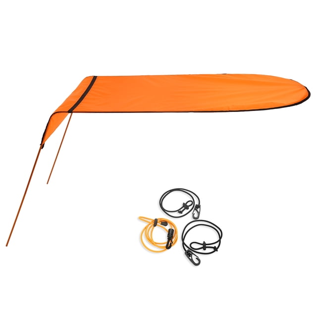 Graflsoa Orange Single-Person Kayak Sun Shade with Water-Resistant Oxford Cloth, UV Protection, and Lightweight Design for Easy Storage and Portability