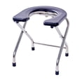 thumbnail image 1 of TISHITA Bathroom Toilet Seat Commode Stool Strong Load Capacity Comfortable Non-Slip Pad Black 38cm High, 1 of 8