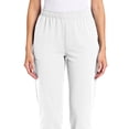 thumbnail image 4 of RKSTN White Womens Scrub Pants Solid Color Mid Rise Stretch Waistband Lightweight Pull on Scrubs Pant with Multiple Pockets, 4 of 4