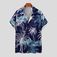 thumbnail image 1 of Chemise Homme Imprimée à Manches Courtes Hommes Drôle Tropicale Décontractée Hawaïenne Chemise de Plage, 1 of 5