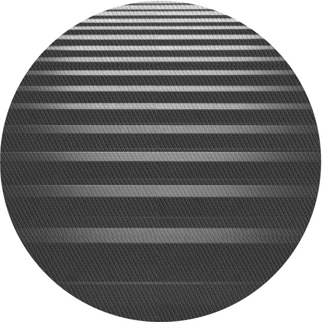 Ahgly Company Machine Washable Indoor Round Transitional Charcoal Black Area Rugs, 6' Round