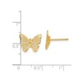 thumbnail image 2 of Boucles d'Oreilles à Tige Papillon Polies en Or Jaune 14 K, 2 of 5