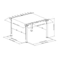 thumbnail image 3 of HOMETRENDS 8 ft. x 10 ft. Steel Sling Top Pergola, Dark Grey, 3 of 9