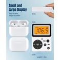 thumbnail image 2 of Pocket AM FM Radio Portable with Stereo Earphone, Battery Operated Radio by 2 AAA, Manual Preset, Large Screen, Lock Key Walkman Radio, Sleep Timer, Mini Radio, Digital Radio(No Speaker), 2 of 7