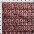 thumbnail image 4 of oneOone Georgette Viscose Tissu Rouge Abstractions Matière de Robe Tissu Imprimé Tissu au Yard 42 Pouces de Large, 4 of 5