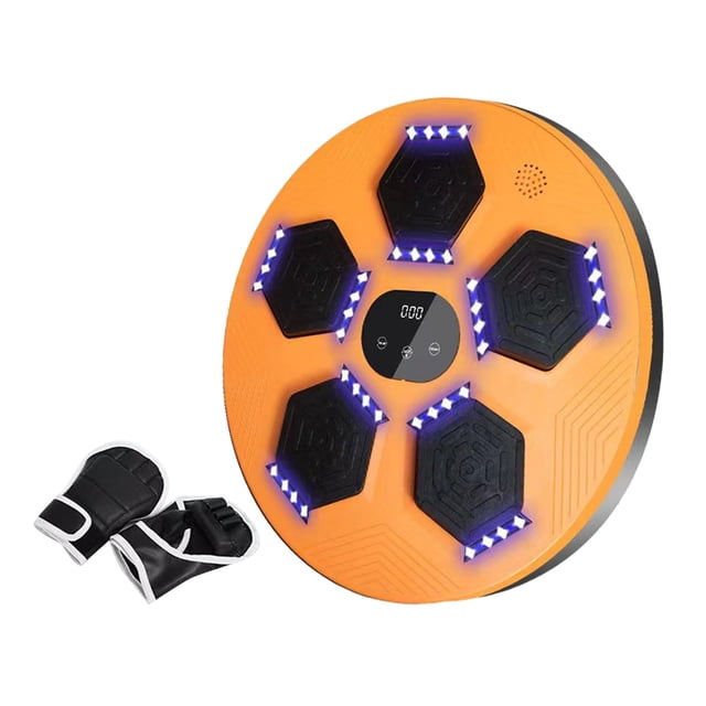 Boxing Machine Music Boxing Machine Wall Target for Exercise Karate Practice Orange with Gloves