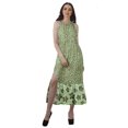 thumbnail image 1 of Moomaya Robe Longue Maxi de Fête pour Femmes en Rayonne Imprimée à Encolure Licou avec Fente avant, 1 of 4