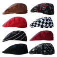 thumbnail image 3 of Chef Hat Unisex Beret Geometric Pattern Duck Mouth Style Men Women Pure Color Short Brim Chef Hat for Baker, 3 of 6
