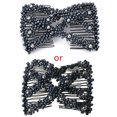 thumbnail image 4 of MesaSe Twist Rhombus Beaded Hair Side Combs Stretchable Double Clips Bun Maker, 4 of 16