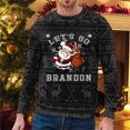 thumbnail image 1 of WILLBEST Mignons Chandails à Fermeture Éclair pour Hommes Automne et Hiver Décontractés Tendance Chandail à Capuchon à Col Rond Imprimé de Noël, 1 of 3