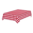 thumbnail image 1 of Penkiiy Checkered Tablecloth 554 x 108 Inch Plastic Plaid Tablecloth Vinyl Tablecloth with Flannel Backing Party Table Cloth Oilcloth Waterproof Tablecloth, 1 of 9