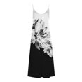 thumbnail image 5 of SMihono Robes d'Été Bohémiennes Femmes Grande Taille Mode Femmes Été Décontracté Imprimé Col en V Camisole Sans Manches Longue Robe, 5 of 5