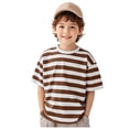 thumbnail image 1 of Akiihool T-Shirt Garçon T-Shirt Graphique Premium à Manches Courtes et Col Rond pour Garçons, Coupe Régulière (Coffee, 13-14 Ans), 1 of 4