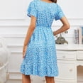 thumbnail image 4 of Drppepioner Robe de Maternité d'Été pour Femmes Grande Taille à Col en V, Ample, Confortable et Décontractée, Bleu Ciel, 4 of 5