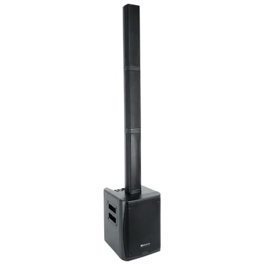 Rockville Titan Portable Array Battery Powered PA DJ Speaker System w/Subwoofer, Black