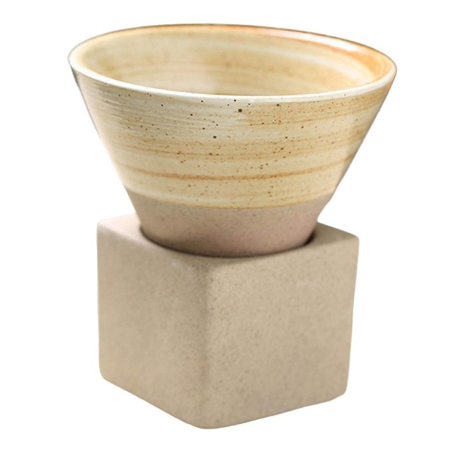 Pottery Tea Cup Hand Crafted Kung Teacup Home Fu Tea 100ml for Tea Lover Indoor Outdoor Light Yellow