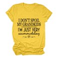 thumbnail image 1 of LUOGENLI T-shirts pour Femme pour Femmes T-Shirt Uni Décontracté Mode à Lettres Imprimées Col Rond Manches Courtes T-Shirt Haut T-shirts pour Femmes T-shirts Graphiques Pêche Saint-Valentin Jaune P, 1 of 3