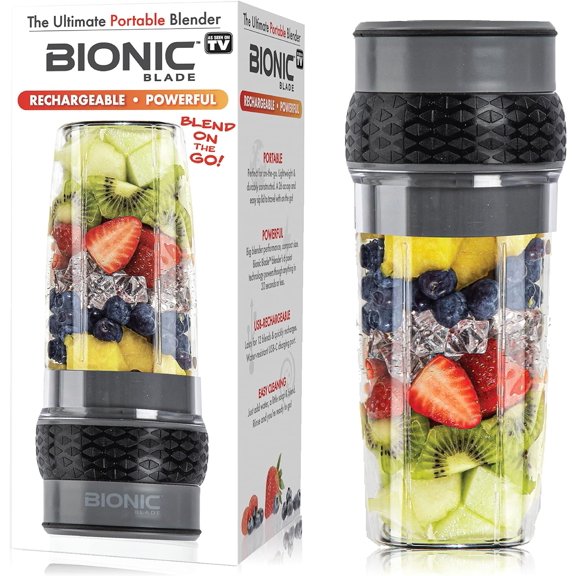 Bionic Blade Mélangeur Portable Rechargeable de 26 Oz, Gunmetal