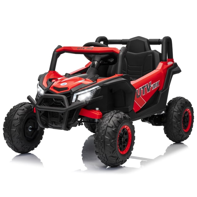 4WD Kids Ride On UTV with Remote Control, Spring Suspension Off Road Electric Truck for 3-8 Years Outdoor Play
