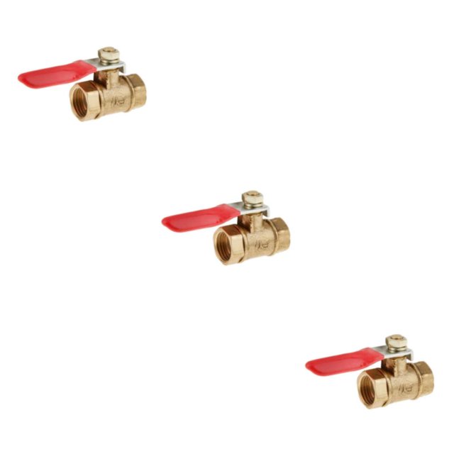 ZheElen Valve à Bille en Laiton Fileté Polyvalent pour de Multiples Utilisations FF 12mm Rouge 3Set