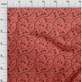 thumbnail image 2 of oneOone Cotton Flex Red Fabric Asian Floral Block Sewing Craft Projects Fabric Prints By Yard 40 Inch Wide, 2 of 3