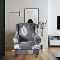 thumbnail image 3 of Elastic Wingback Chair Cover Single Sofa Seat Cover Washable Armchair Cover Sofa Gray, 3 of 8